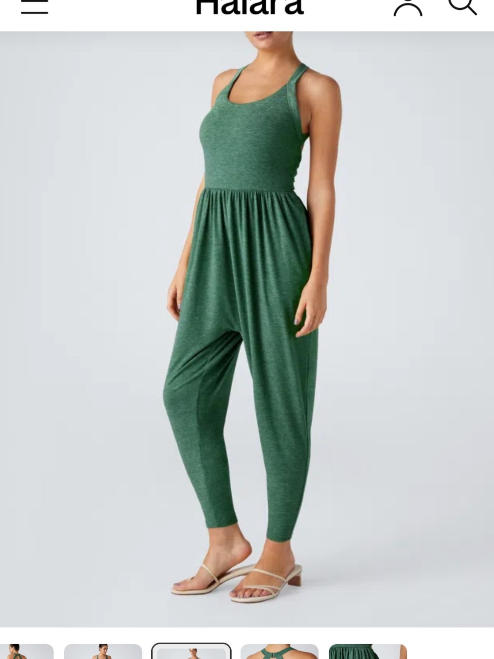 HALARA U Neck Pocket Harem Casual Jumpsuit-Easy Peezy Edition